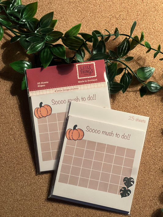 Cute Mush to do notepads | Memopads | Todo List Little Things