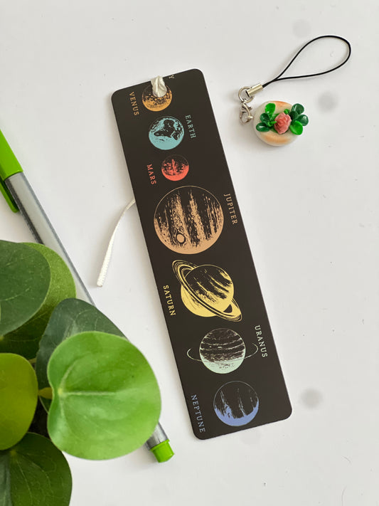 Astronomy-Inspired Paper Bookmarks – Set of 4 | Planets Designs