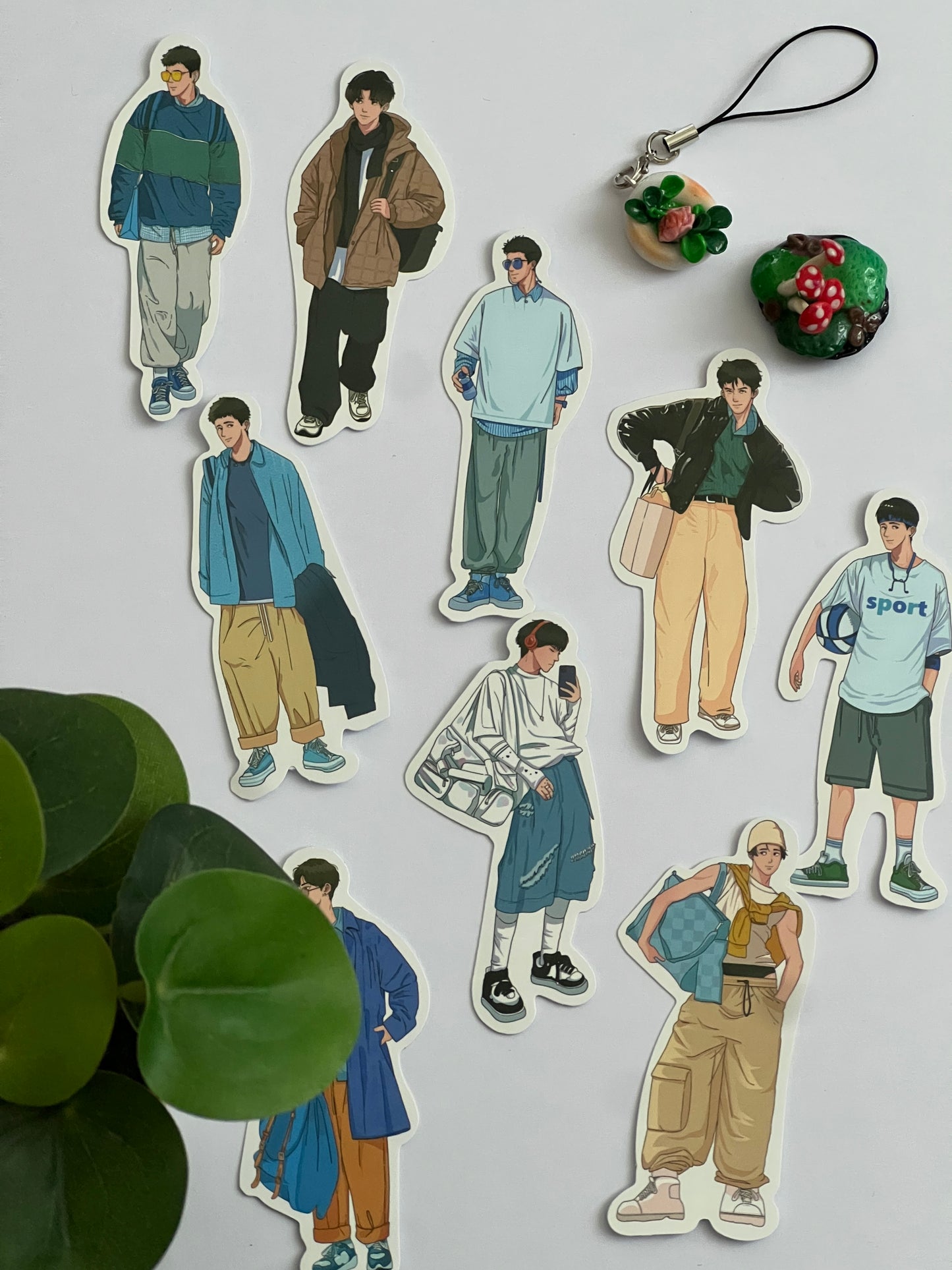 Boys' Fashion Die-Cut Stickers - 9pcs (Random)