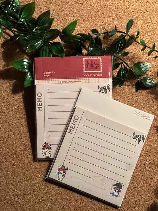 Cute Mushroom notepads | Memopads | Todo List
