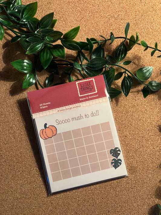 Cute Mush to do notepads | Memopads | Todo List