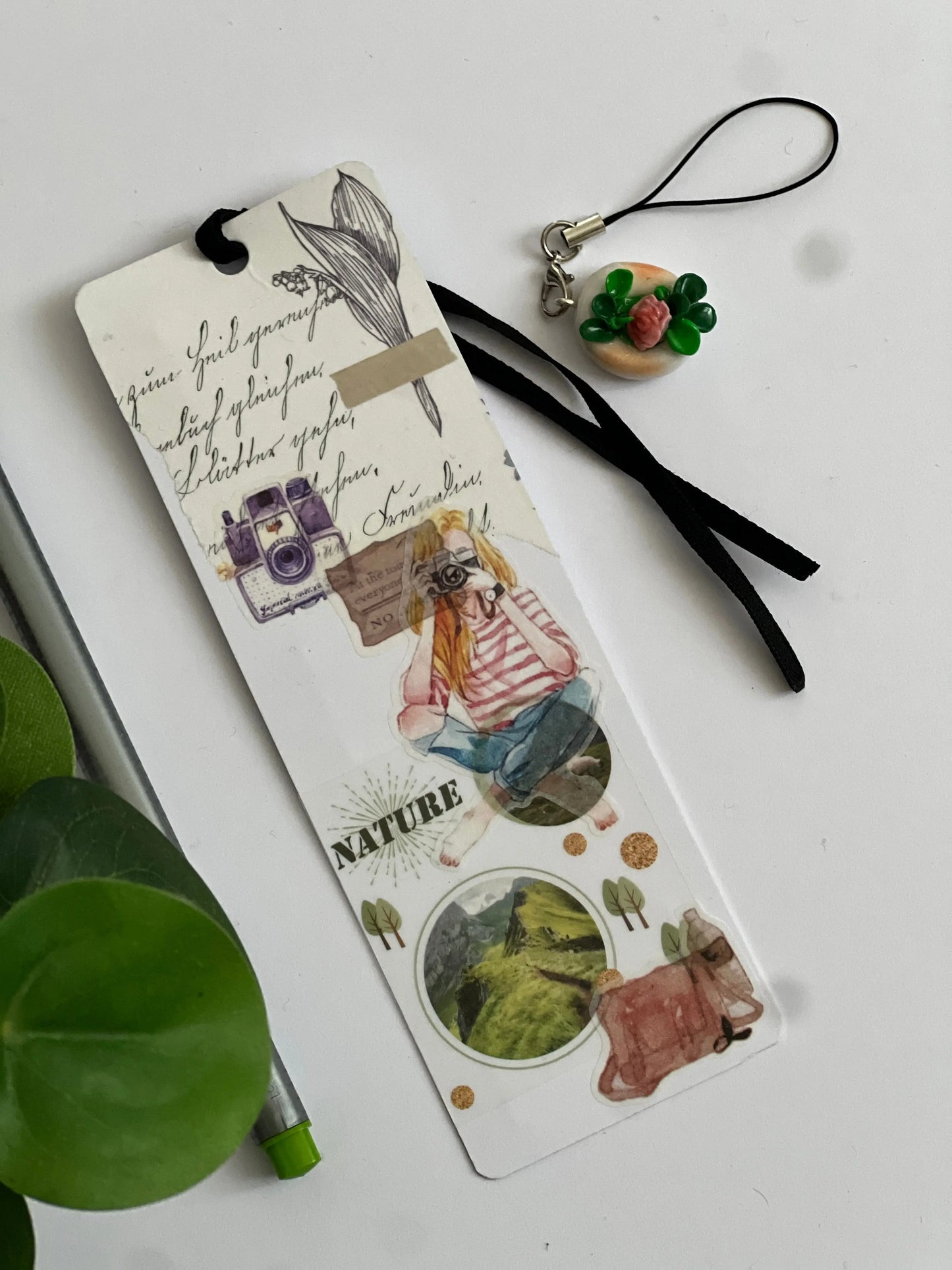 Handmade custom bookmark with personalised designs for readers