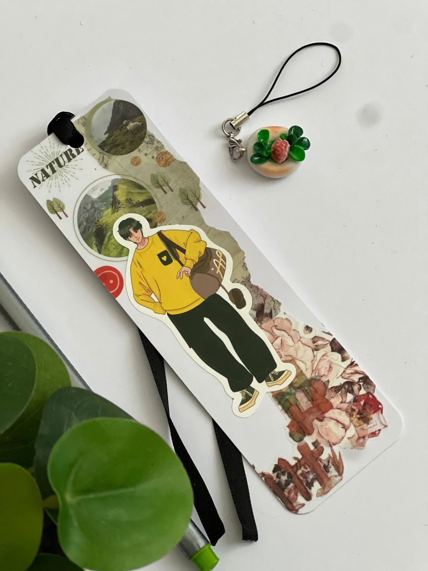 Durable custom bookmark with creative handmade artwork