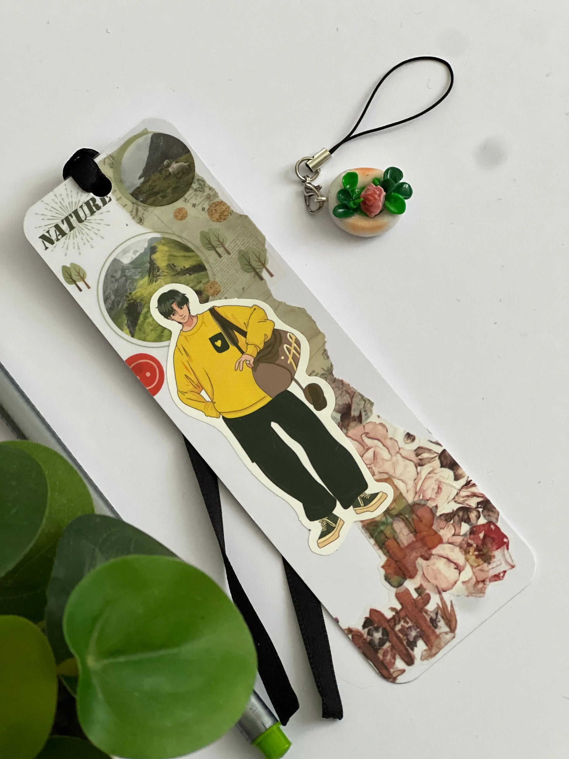Durable custom bookmark with creative handmade artwork