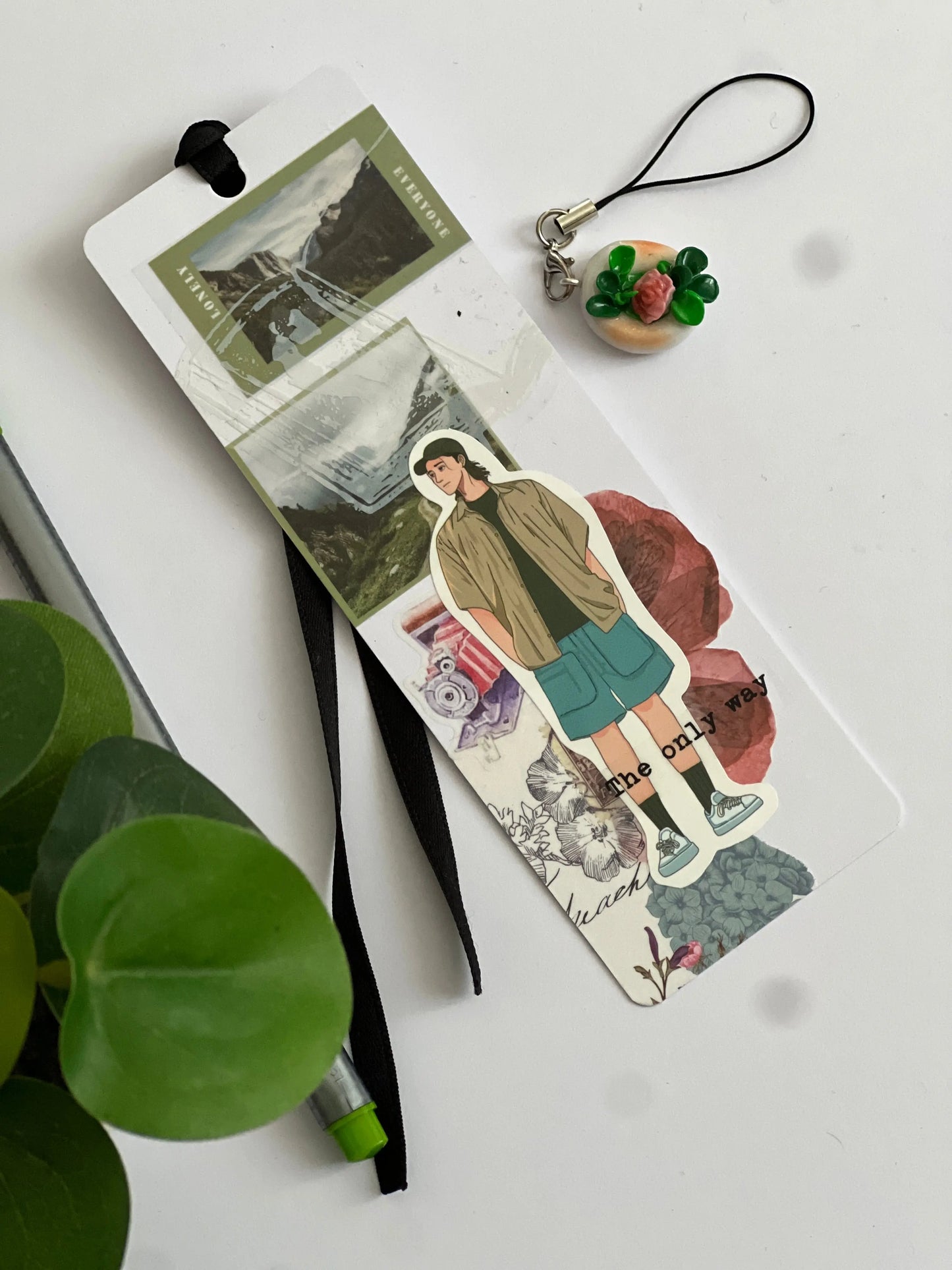 Durable custom bookmark with creative handmade artwork