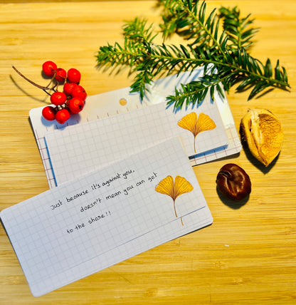 Limited Edition Autumn Notepad - Ginkgo Leaf ꕤ