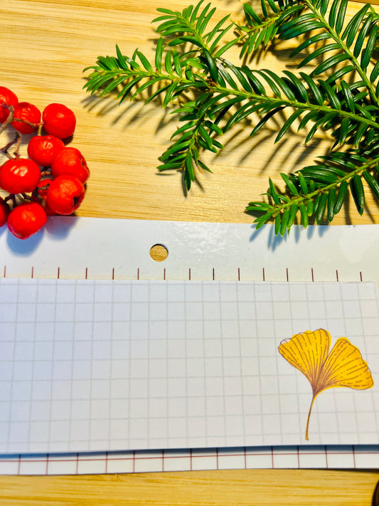 Limited Edition Autumn Notepad - Ginkgo Leaf ꕤ
