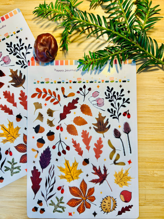 🍁 LIMITED EDITION | Autumn Sticker Sheet - journal planner scrapbook stickers | fall stickers