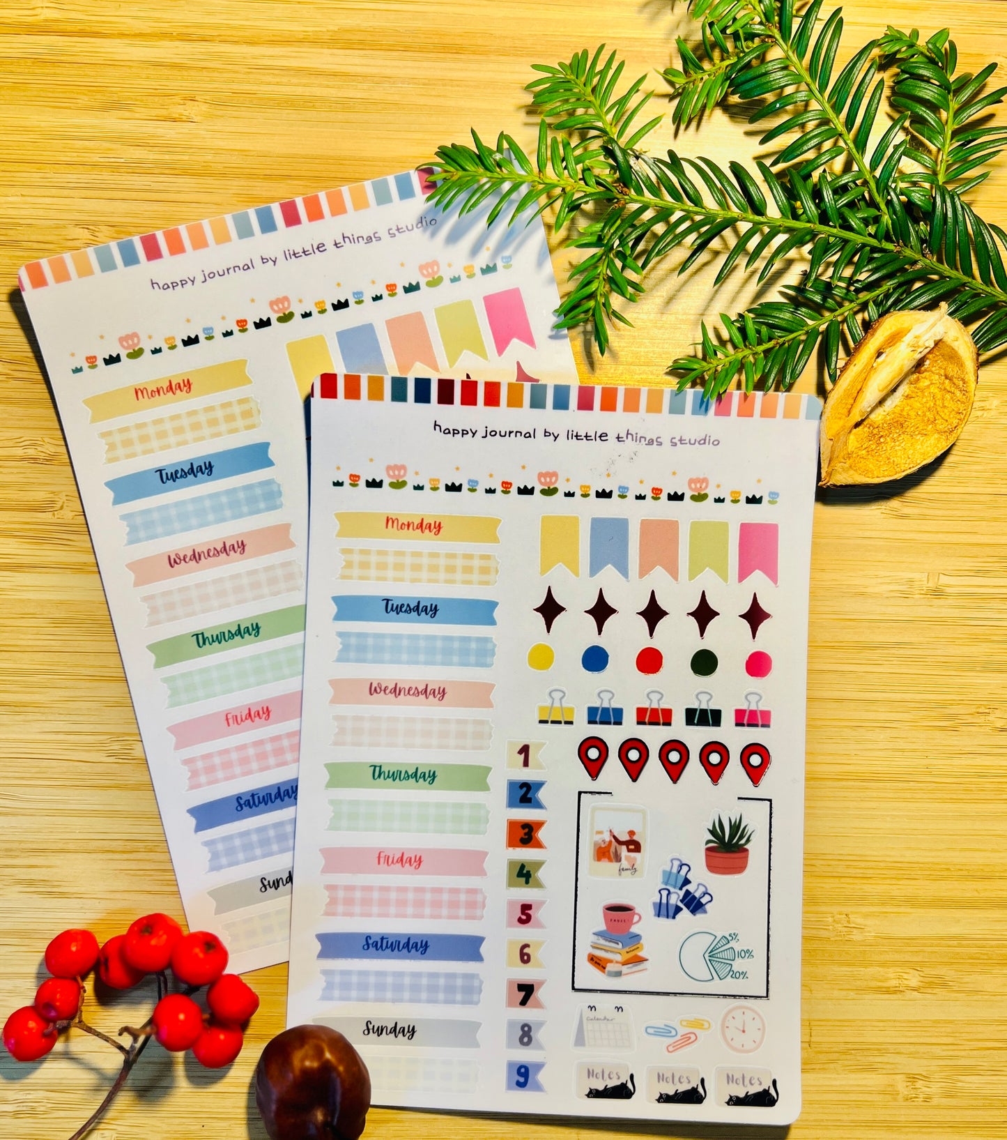 📓 Bullet Journal Sticker Sheet – Weekly Planning | Deco Stickers