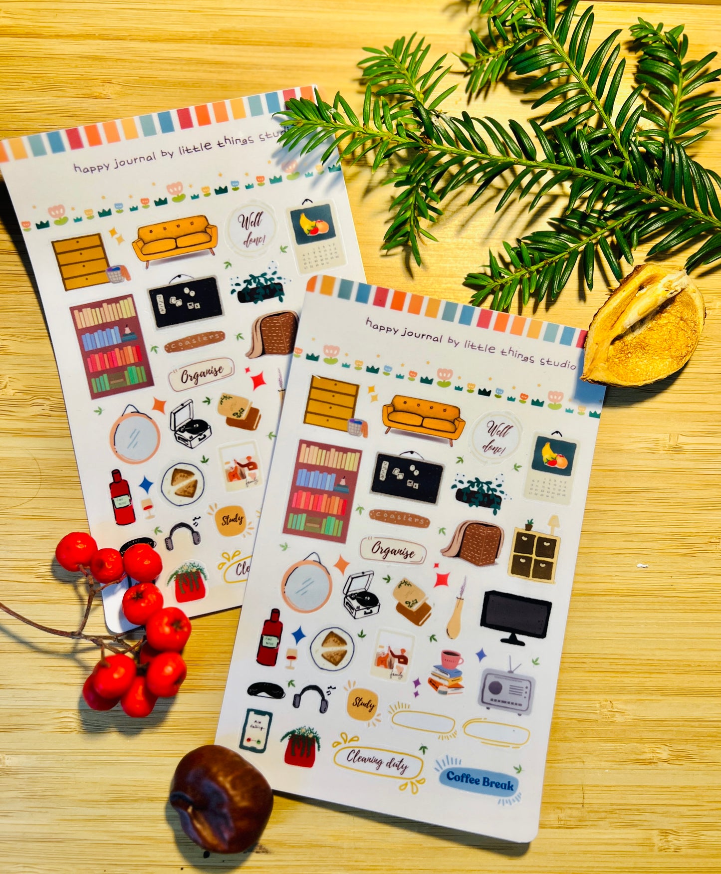 📓 Mom's Study | Bullet Journal Sticker Sheet – Weekly Planning | Deco Stickers