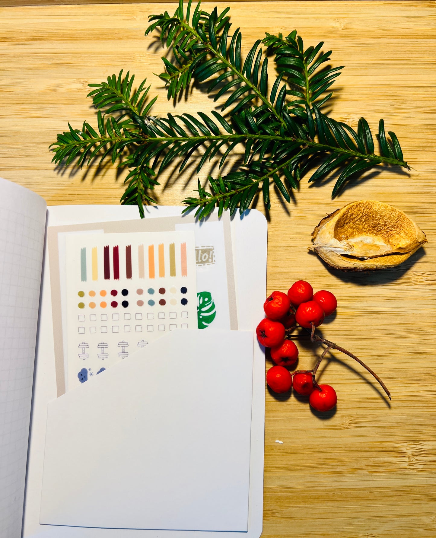 📓 Mini Pocket Grid Notebook + Free Deco Sheets