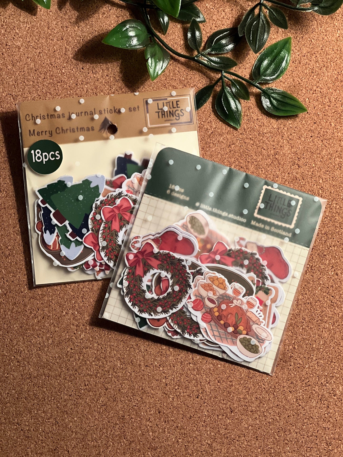 Christmas Sticker Flakes | Holidays Deco journal Sticker | Scrapbooking flakes Little Things