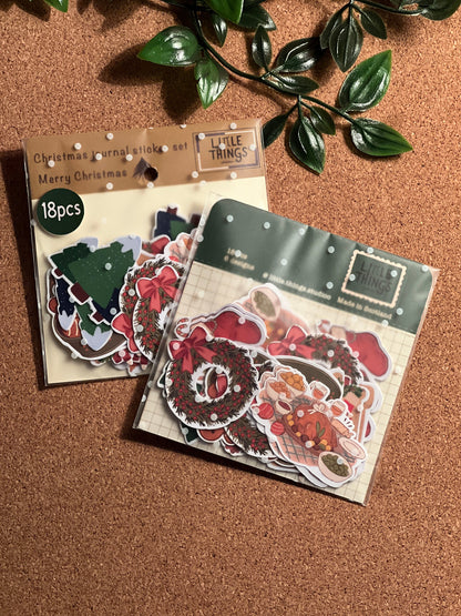 Christmas Sticker Flakes | Holidays Deco journal Sticker | Scrapbooking flakes Little Things