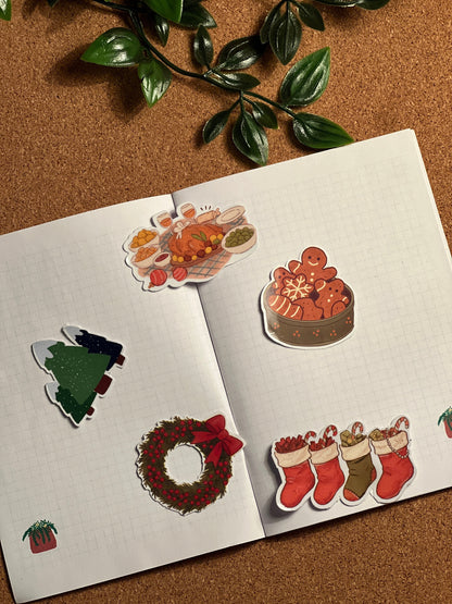 Christmas Sticker Flakes | Holidays Deco journal Sticker | Scrapbooking flakes Little Things